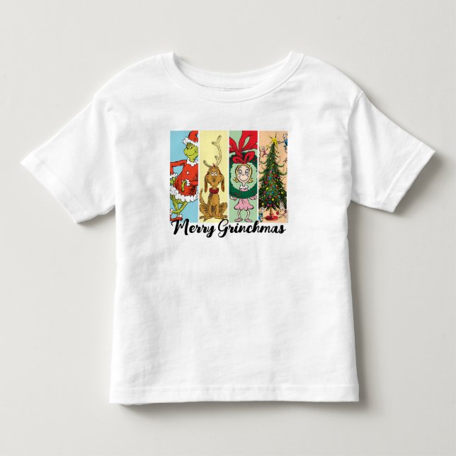 Glad Grinchmas Högtidskollage T Shirt (Framsida)