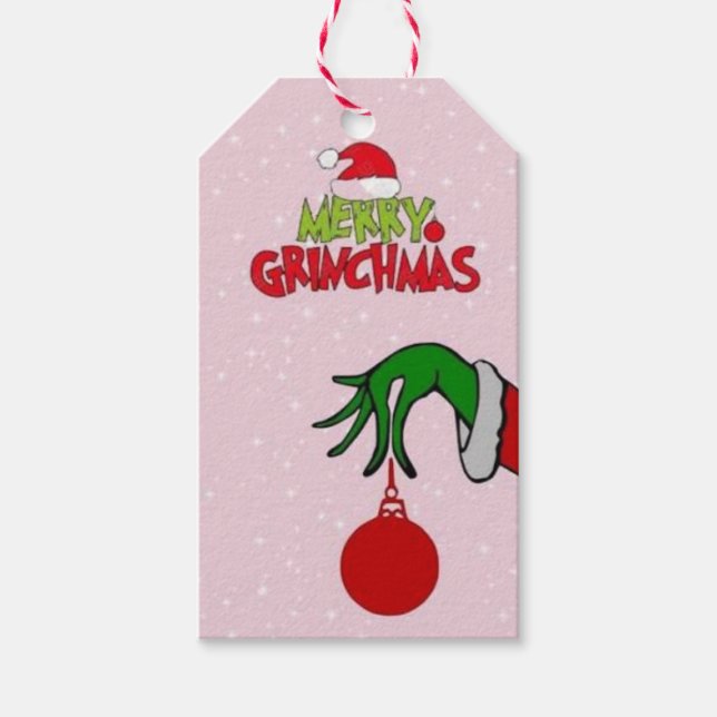 glad Grinchmas jul Presentetikett (Framsidan)