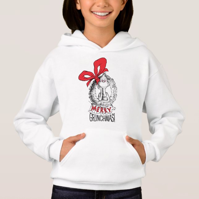 Glad Grinchmas Krans Den Gröne Grinch T Shirt (Framsida)