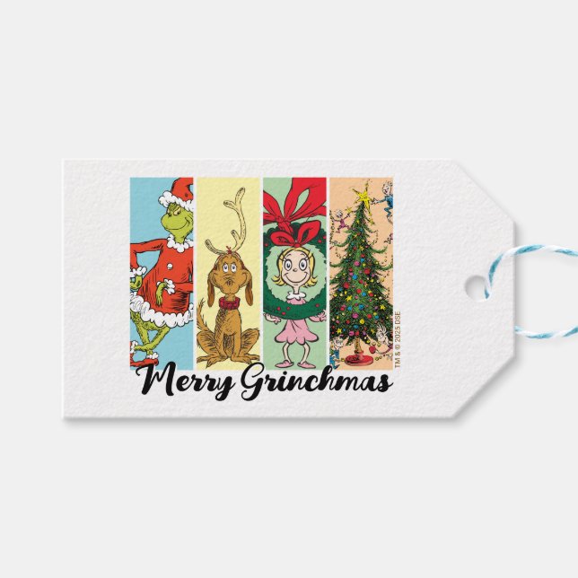 Glad Grinchmas semester collage Presentetikett (Framsidan (Horisontell))