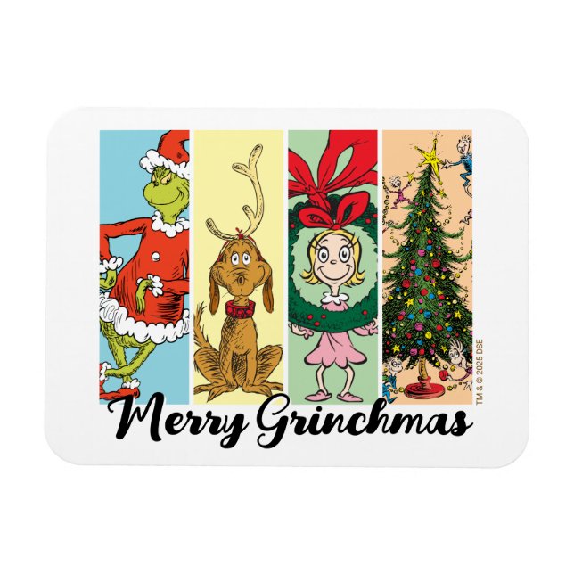 Glad Grinchmas-semesterkollage Magnet (Horisontell)