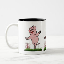 Glad Gris Tvåtons Kaffe Mugg