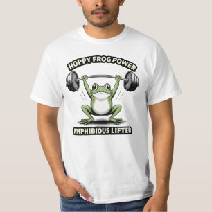 Glad Grod Kraftfull Amfibie Lyftare Rolig Gymnasti T Shirt
