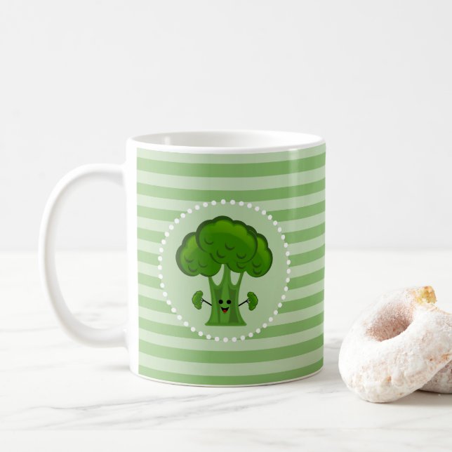 Glad Grön Broccoli Kaffemugg (Med munk)