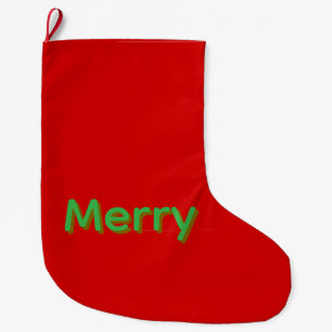 Glad Grön Namn på Röd Stor Julstrumpa
