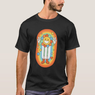 Glad Groovy Solros 60 Tal 70 Tal Hippie Retro Vint T Shirt