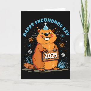 Glad Groundhog-dagen 2025 Barn Småbarn Män Kvinnor Kort