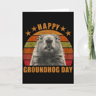 Glad Groundhog-dagen 2025 Dekorationer Humoristisk Kort