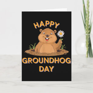 Glad Groundhog-dagen 2025 Matchande familjegrupp Kort