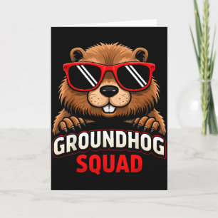 Glad Groundhog-dagen 2026 firande Rolig Groundh Kort