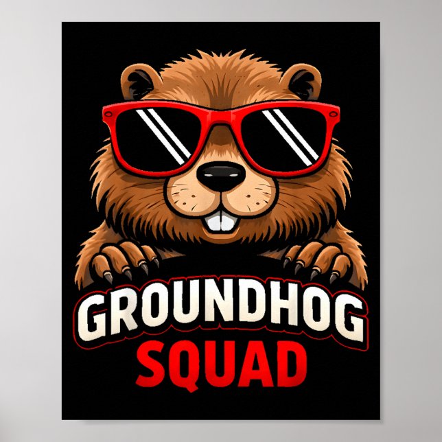 Glad Groundhog-dagen 2026 Firande Rolig Groundh Poster (Framsidan)