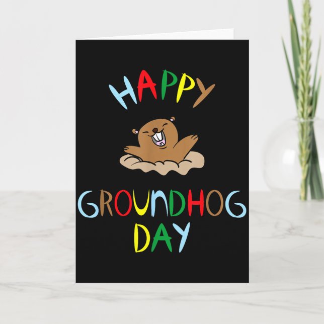 Glad Groundhog-dagen 2026  Kort (Framsida)