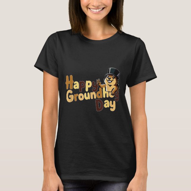 Glad Groundhog-dagen 2 februari Phils väderprognos T Shirt (Framsida)