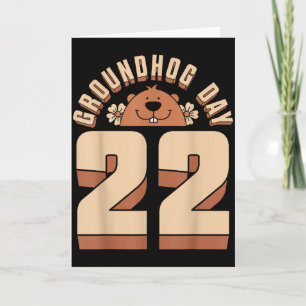 Glad Groundhog-dagen 2 februari Retro djurälskare Kort