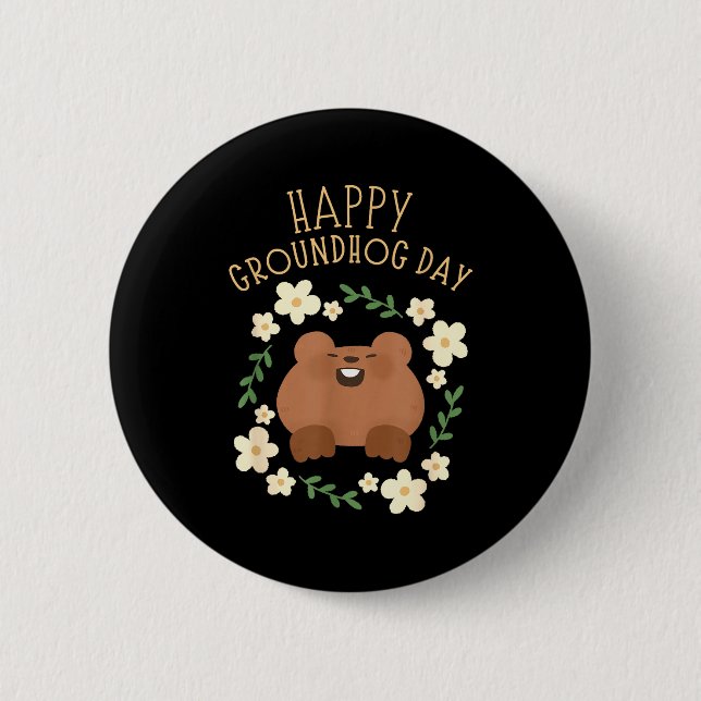 Glad Groundhog-dagen - Rolig Firande  Knapp (Framsida)