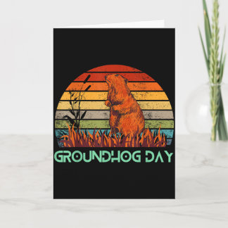 Glad Groundhog Day 2023 älskare kostym Rolig Grou Kort