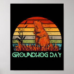 Glad Groundhog Day 2023 Älskare Kostym Rolig Grou Poster