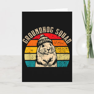 Glad Groundhog Day 2025 Groundhog Squad Murmeldjur Kort