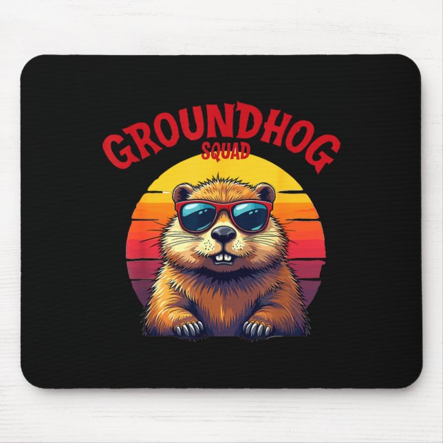 Glad Groundhog Day 2025 Rolig Groundhog Squad _2  Musmatta (Framsidan)