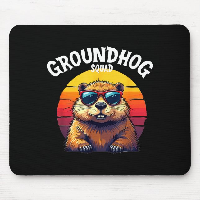 Glad Groundhog Day 2025 Rolig Groundhog Squad _3  Musmatta (Framsidan)
