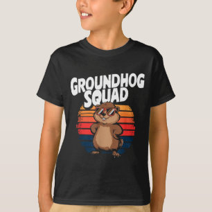 Glad Groundhog Day 2025 - Rolig Groundhog Squad T Shirt