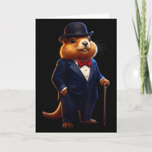 Glad Groundhog Day 2026 Murmeldag Herrhatt _ Kort