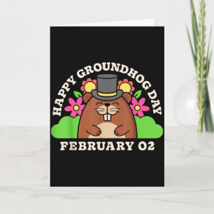 Glad Groundhog Day 2 februari män kvinnor rolig re Kort