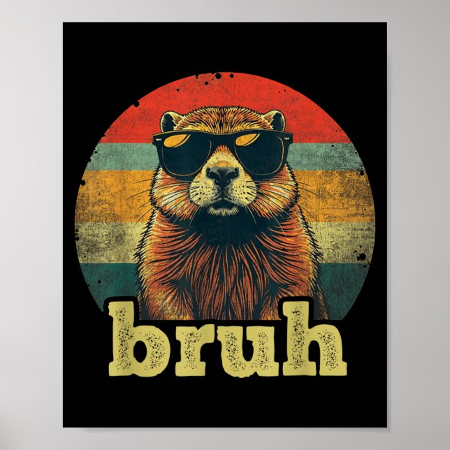 Glad Groundhog Day Bruh Meme Groundhog Tonåringar  Poster (Framsidan)