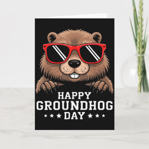Glad Groundhog Day Djurälskare Män Kvinnor Barn Gi Kort