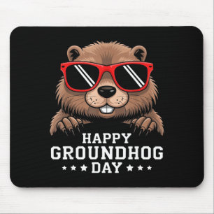 Glad Groundhog Day Djurälskare Män Kvinnor Barn Gi Musmatta