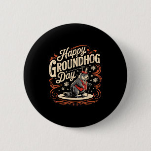 Glad Groundhog Day Jordpungsdjur Kostym Män Knapp