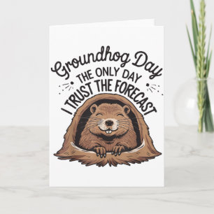 Glad Groundhog Day Murmeldjur Murmeldjur Groundhog Kort