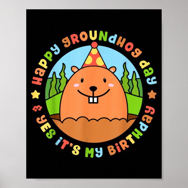 Glad Groundhog Day och ja det är min födelsedagsfe Poster (Framsidan)