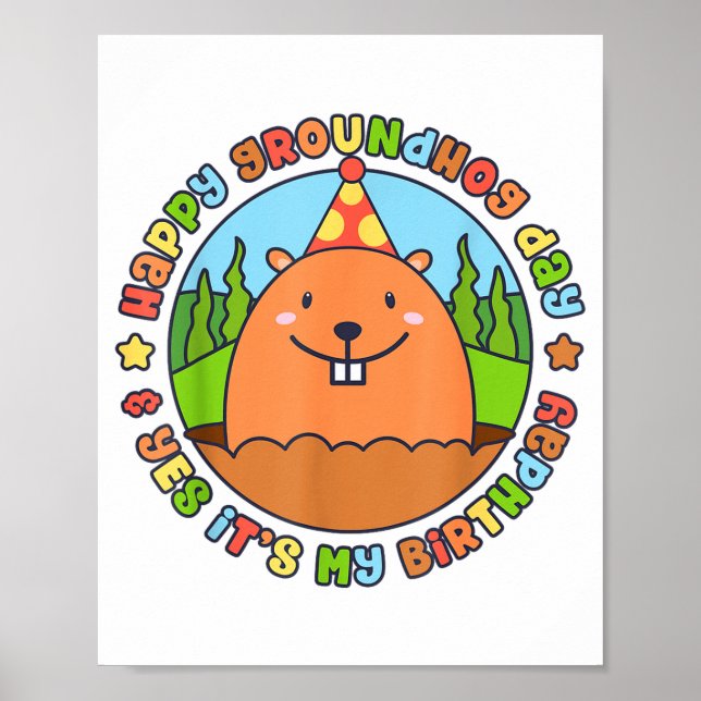 Glad Groundhog Day och ja det är min födelsedagsfe Poster (Framsidan)