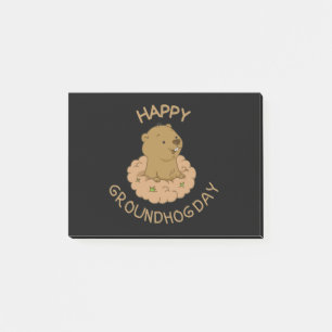 Glad Groundhog Day Post-it Block