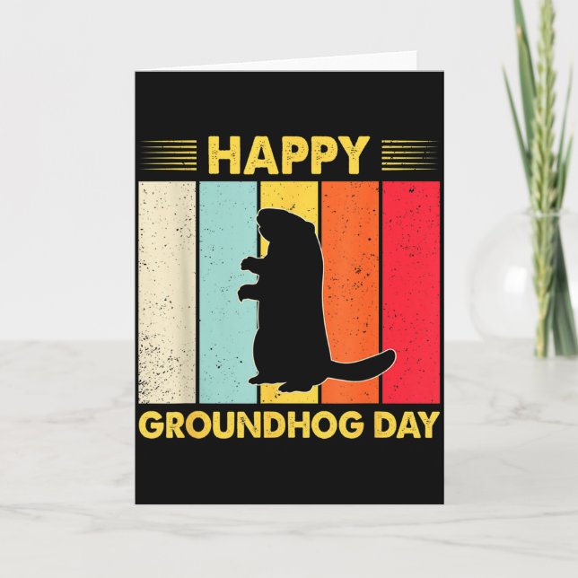 Glad Groundhog Day Rolig Ground Hog Gnagare Älskar Kort (Framsida)