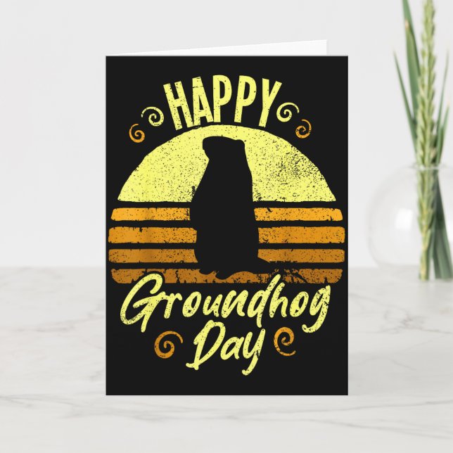 Glad Groundhog Day Rolig Groundhog  Kort (Framsida)