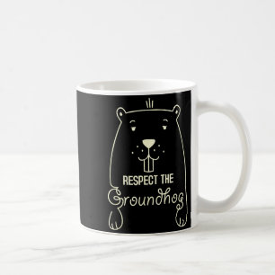 Glad Groundhog Day Rolig Respekt För Groundhog Kaffemugg