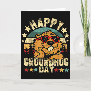 Glad Groundhog Day Roliga Groundhog Singlar Söt Kort