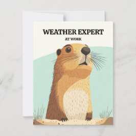 Glad Groundhog Day Söt Färgrik Jordpadda Julkort