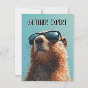 Glad Groundhog Day Söt Färgrik Jordpadda Julkort
