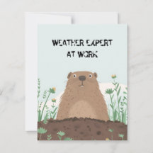 Glad Groundhog Day Söt Färgstark Jordpuka