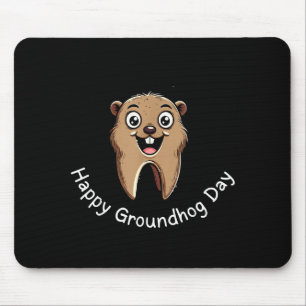 Glad Groundhog Day Tandläkar Vibes Söt Phils Tand Musmatta