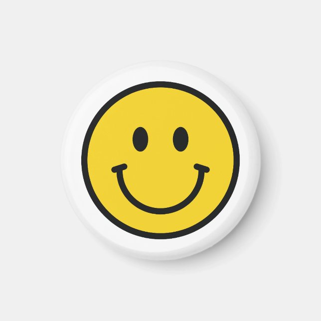 Glad gubbe magnet. Roligt emoji  Magnet (Framsidan)
