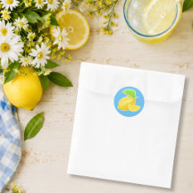 Glad gul citron och blå citrus