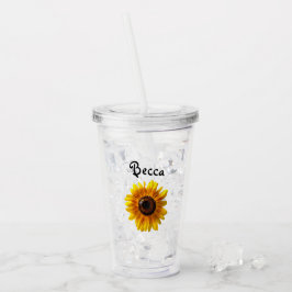 Glad gul solros med bin Personlig Take Away Mugg