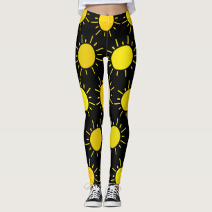 Glad gul solsken mode leggings