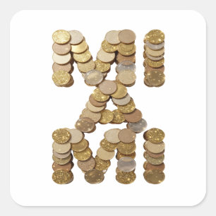Glad Guld Abstrakt Klistermärke Grafik