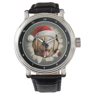 Glad Guldhund Juldisplay Armbandsur