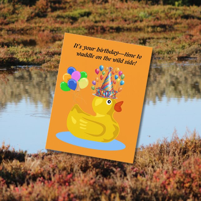 Glad gummianka  Rolig och snygg födelsedagspresent Vykort (Skapare uppladdad)